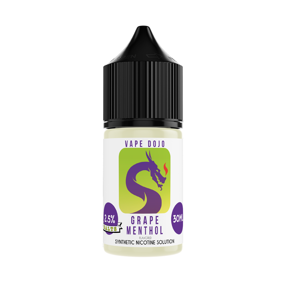Vape Dojo Salts - Grape Menthol Flavored Synthetic Solution Vape Dojo Salts - Grape Menthol Flavored Synthetic Solution