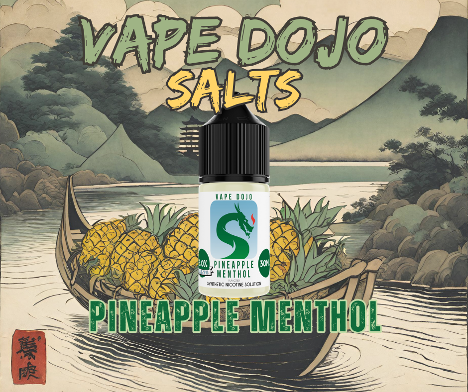 Vape Dojo Salts - Pineapple Menthol Flavored Synthetic Nicotine Soluti Vape Dojo Salts - Pineapple Menthol Flavored Synthetic Nicotine Soluti