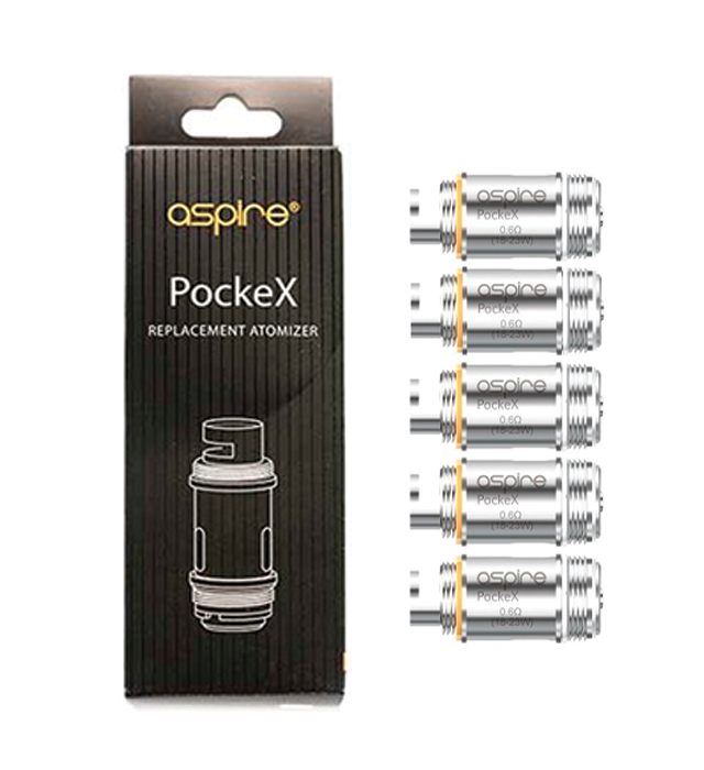 Aspire - PockeX Replacement Coil (5-pack) 0.6 ohm