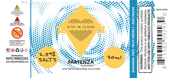 Kite in Cloud Salts - Partenza Flavored Synthetic Nicotine Solution